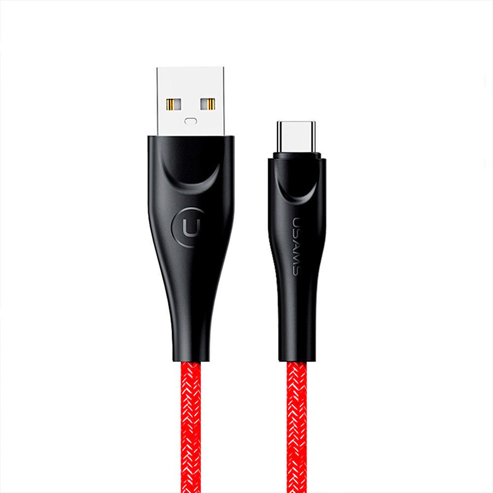 Cable Celular Type-C  1m Tejido U41 Rojo