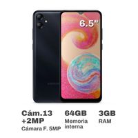 Celular Samsung Galaxy A04E 6.5"" 3GB RAM 64GB Negro