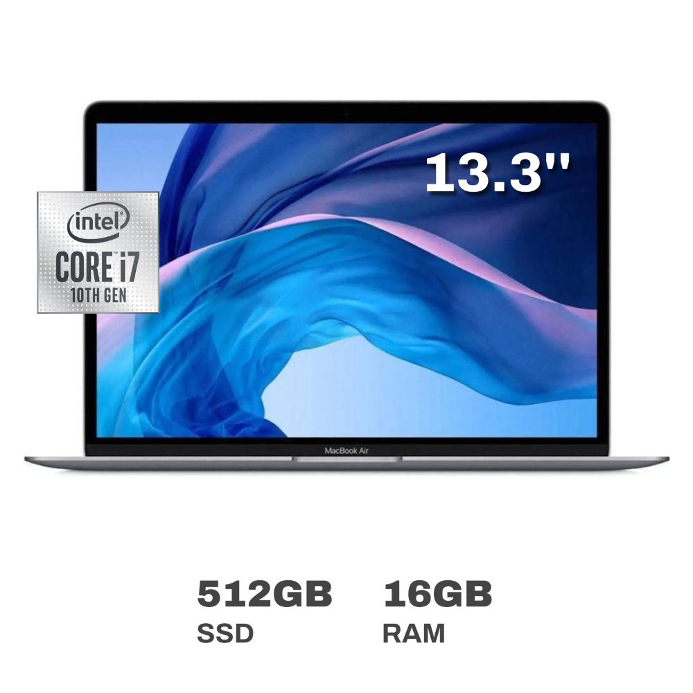 Apple Macbook Air 2020 13.3"" Intel Core i7 16GB 512GB SSD Space Gray Teclado Inglés Caja Abierta Reacondicionado