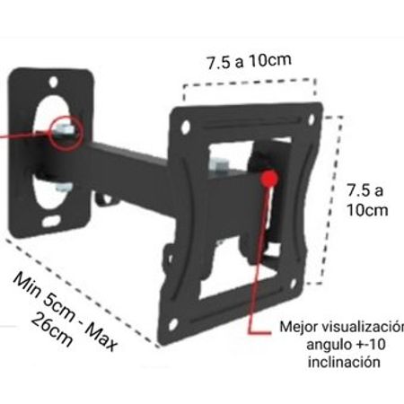 Soporte para Monitor o Tv Giratorio Un Brazo de 14 a 28