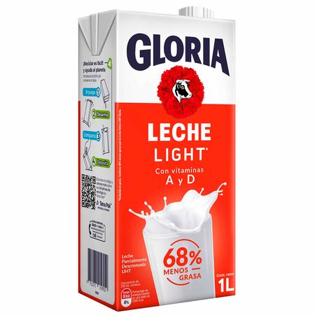 Leche GLORIA Light Caja 1L | Supermercado