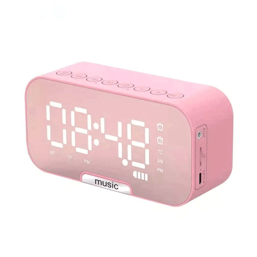 Radio Reloj Despertador digital con Bluetooth Parlante Negro GENERICO