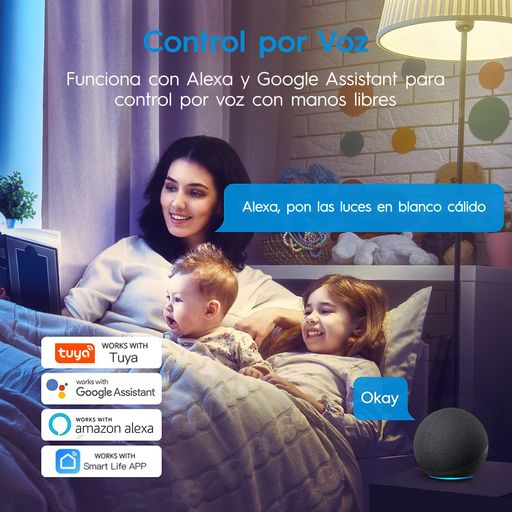 Bombillo LED Inteligente Mando de Voz Alexa Google Asistente GENERICO