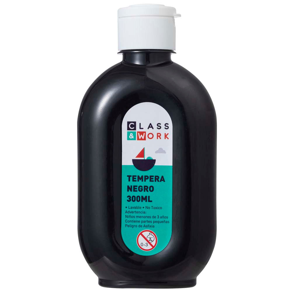 Témpera Negro CLASS&WORK KR971883 300ml
