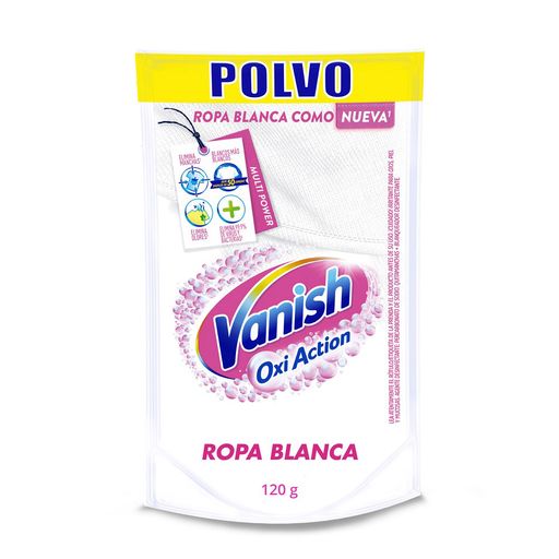 rociar Feudal diferente a Quitamanchas en Polvo VANISH Ropa Blanca Doypack 120g | plazaVea -  Supermercado
