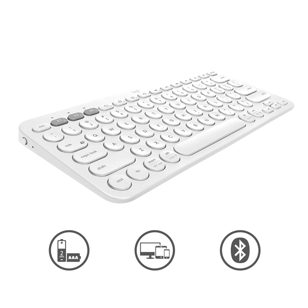 Kit Logitech Teclado K380 Mouse M350 Bluetooth Blanco Plazavea Plazavea Prd 6868