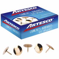Chinches ARTESCO Dorados 10mm Caja 100un