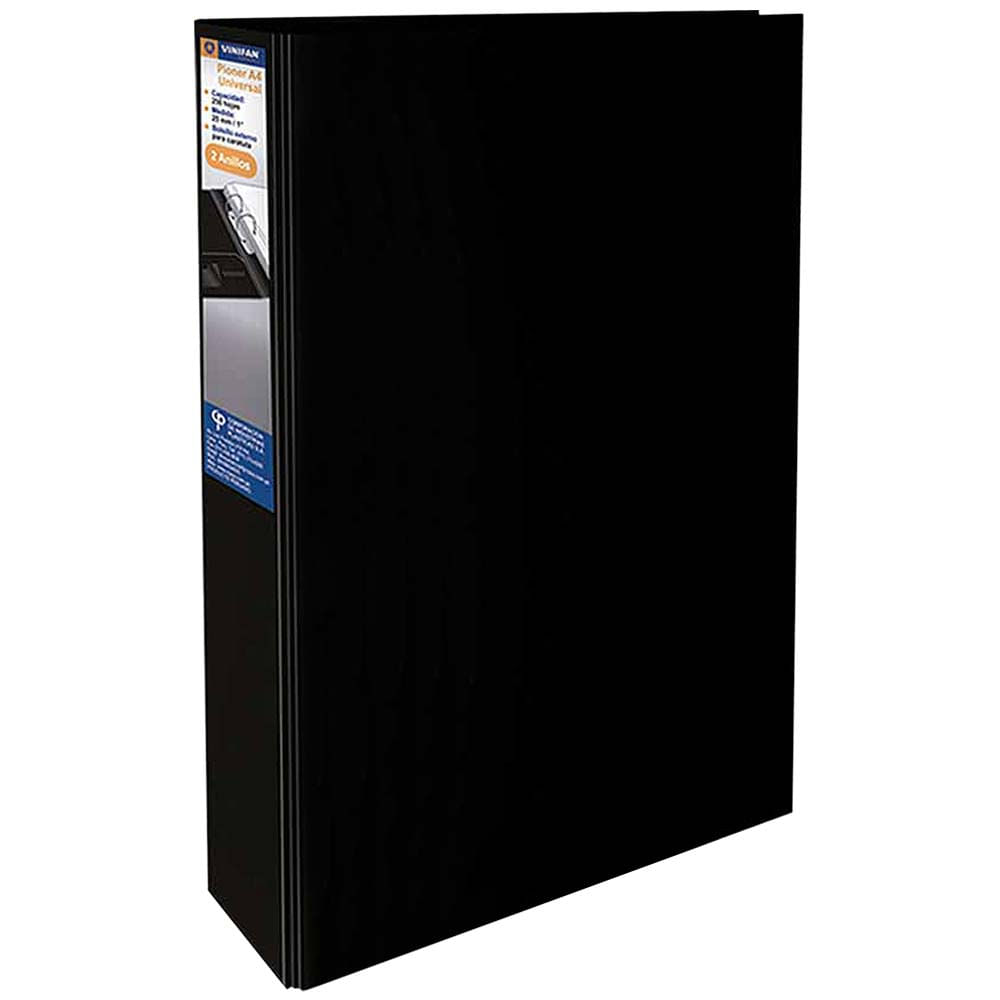 Pioner VINIFAN Universal A4 2 Anillos 25mm Color Negro