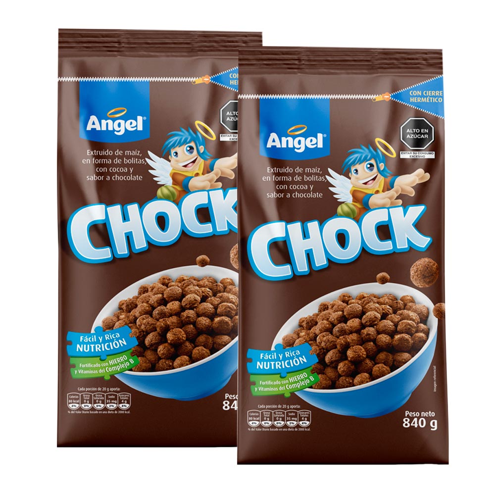 Pack Cereal ANGEL Chocolate 840g Doypack 2un