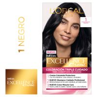 Tinte para Cabello EXCELLENCE Creme 1 Negro Caja 1un