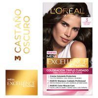 Tinte para Cabello EXCELLENCE Creme 3 Castaño Oscuro Caja 1un