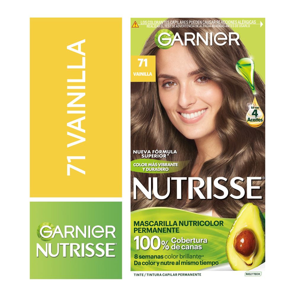 Tinte para Cabello GARNIER Nutrisse 71 Almendra Caja 1un