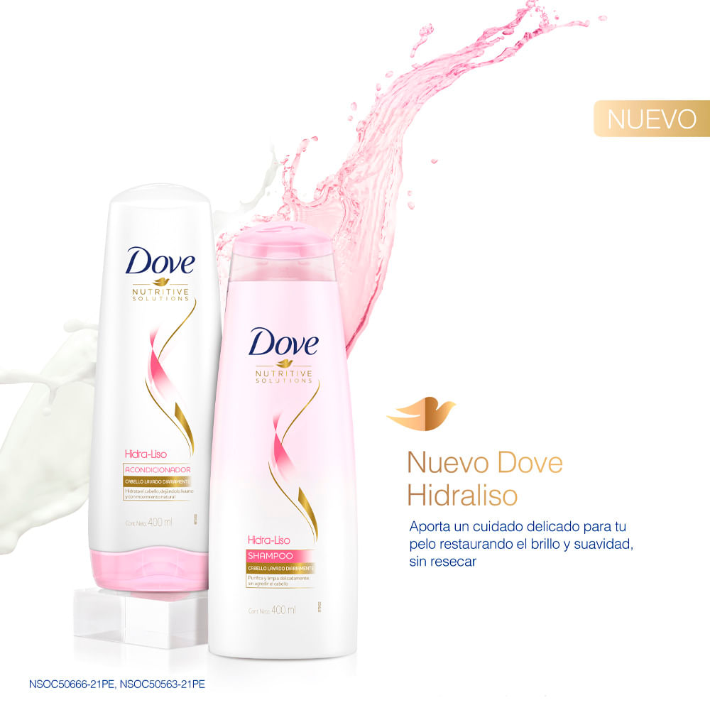Shampoo DOVE Hidra Liso Frasco 400ml plazaVea Supermercado