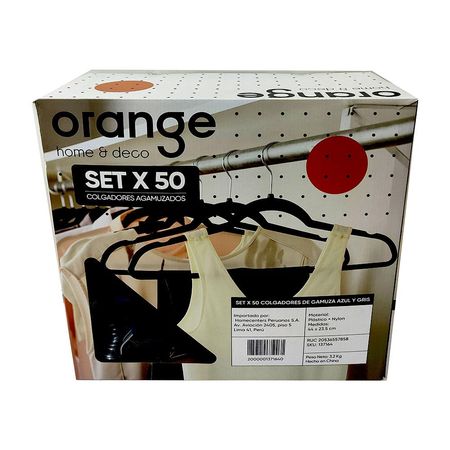 Set x 50 colgadores de gamuza Orange