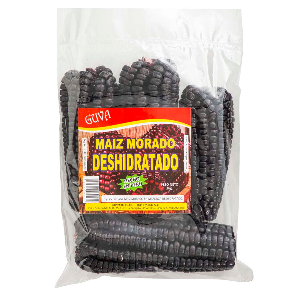 Maíz Morado Deshidratado GUVA Bolsa 1Kg