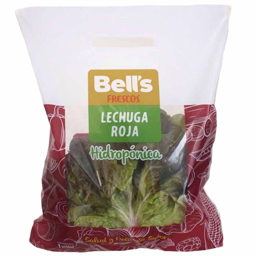 Lechuga Roja Hidropónica BELL'S Bolsa 200g aprox.
