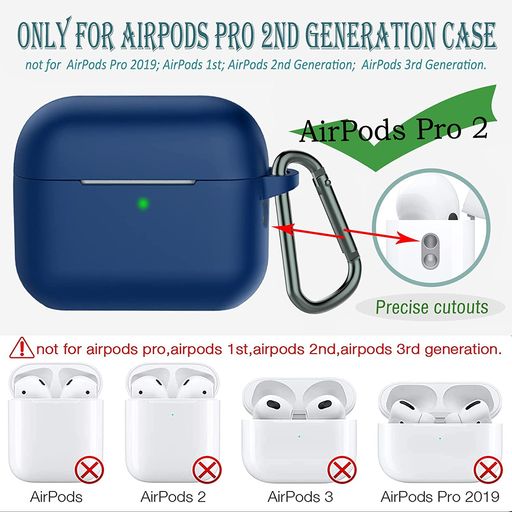 AirPods 2 gen. de Apple + Funda azul gancho
