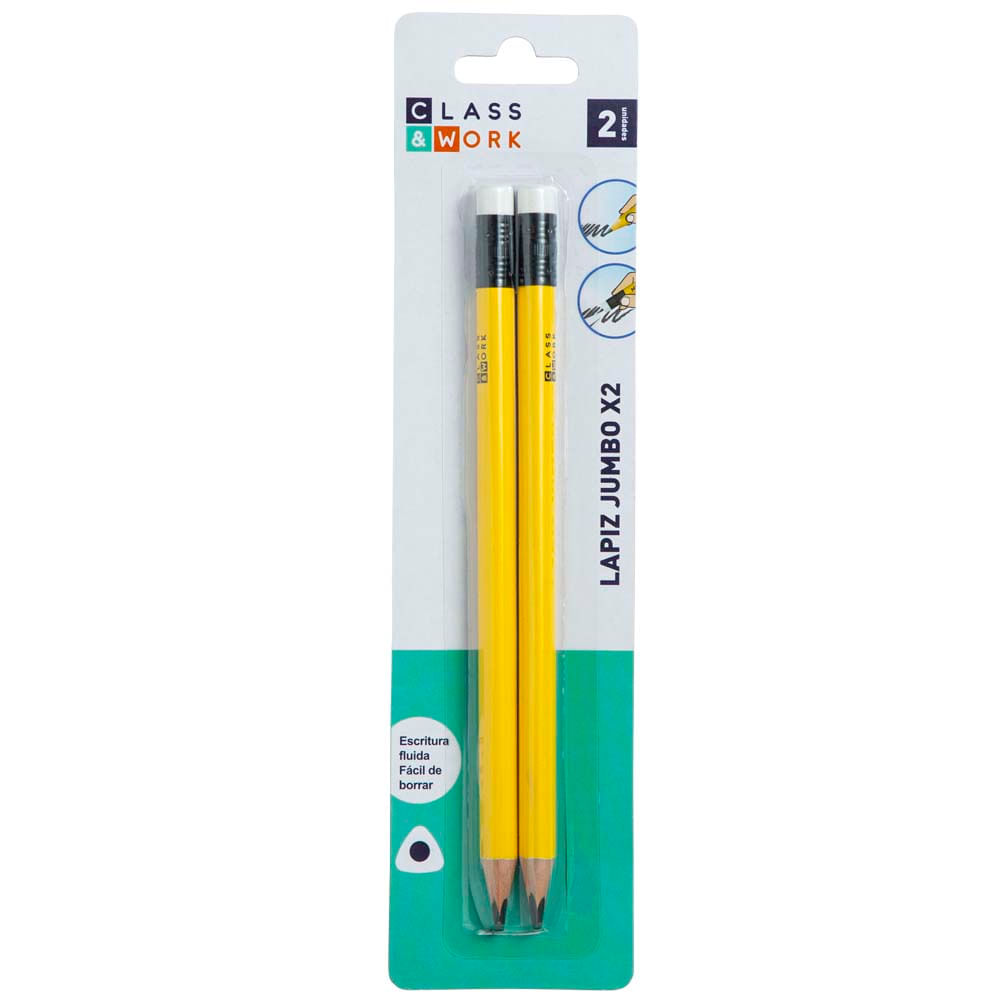 Lápices CLASS & WORK Jumbo Blíster 2un