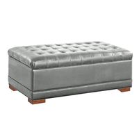 Baul Darcy Mavisac Dos Plazas Color Plata - Ultra Cuero