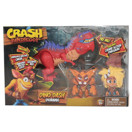 Diorama Crash Bandicoot - Set Dino Dash Crash y Coco