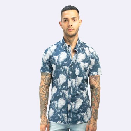 Camisa Moda para Hombre Hurtado Parada 111 Color Azul Talla L