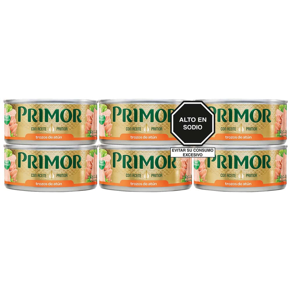 Trozos de Atún PRIMOR 6 Pack Lata 140g