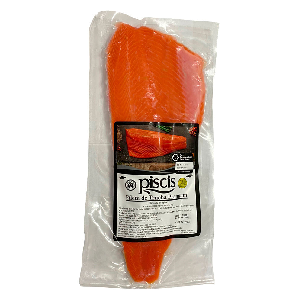 Filete de Trucha Premium PISCIS Congelado x kg