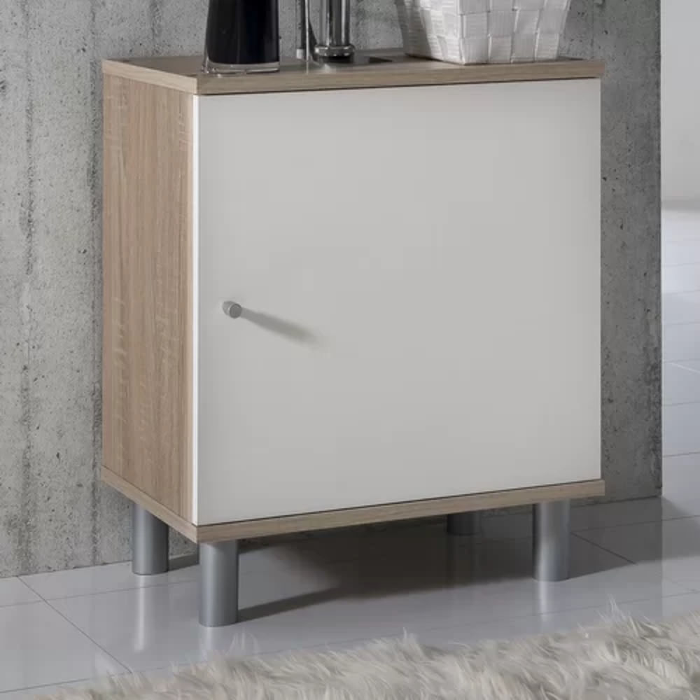 Mueble de Baño Moderno Carlos Color Roble/Blanco