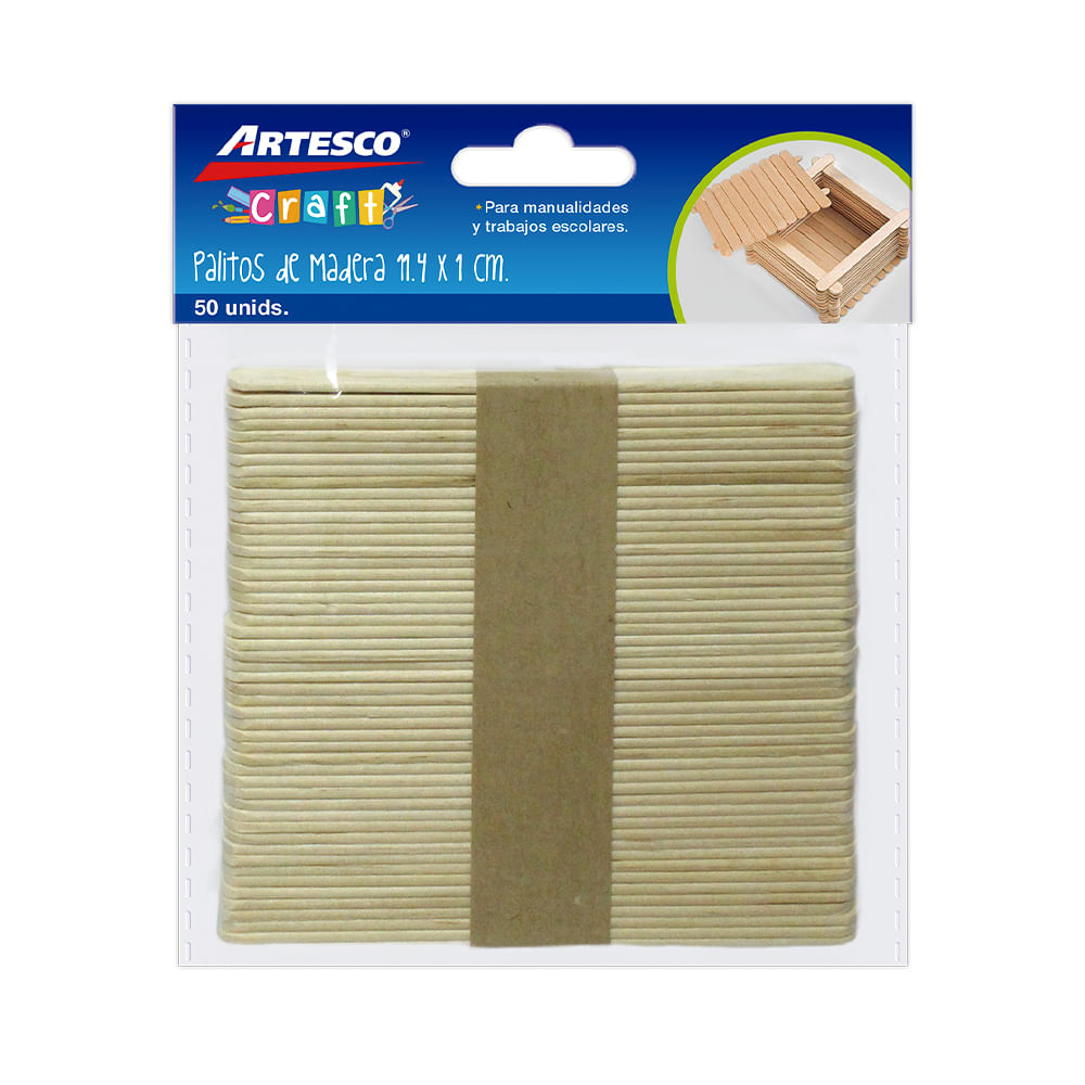 Palitos de Madera ARTESCO Paquete 50un