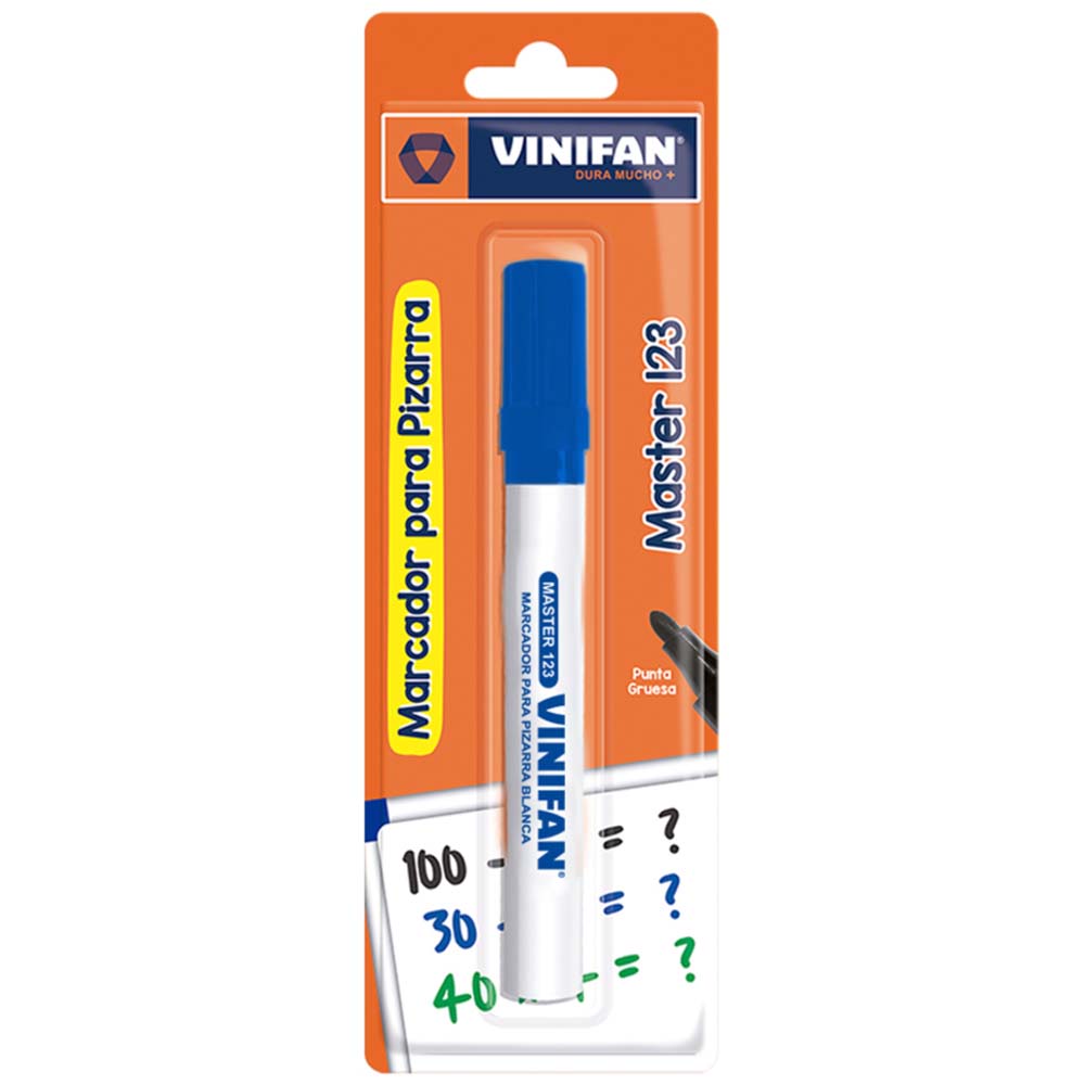 Plumón VINIFAN para Pizarra Master 123 Azul