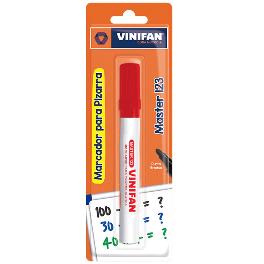 Plumón VINIFAN para Pizarra Master 123 Rojo