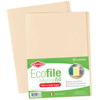 Sobres Manila GRAPHOS A4 Ecofile x10un