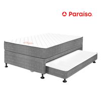 Cama Box Tarima Diván PARAISO 1.5 Plazas + 1 Almohada + Protector