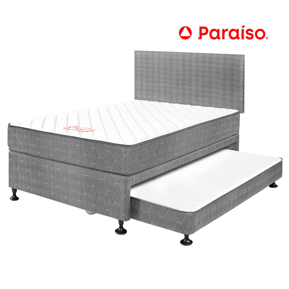 Dormitorio Diván PARAISO 2 Plazas + 2 Almohadas + Protector