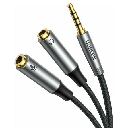 Cable Ugreen 3.5 mm Splitter Mini Jack AUX Micrófono + Stereo - 30619