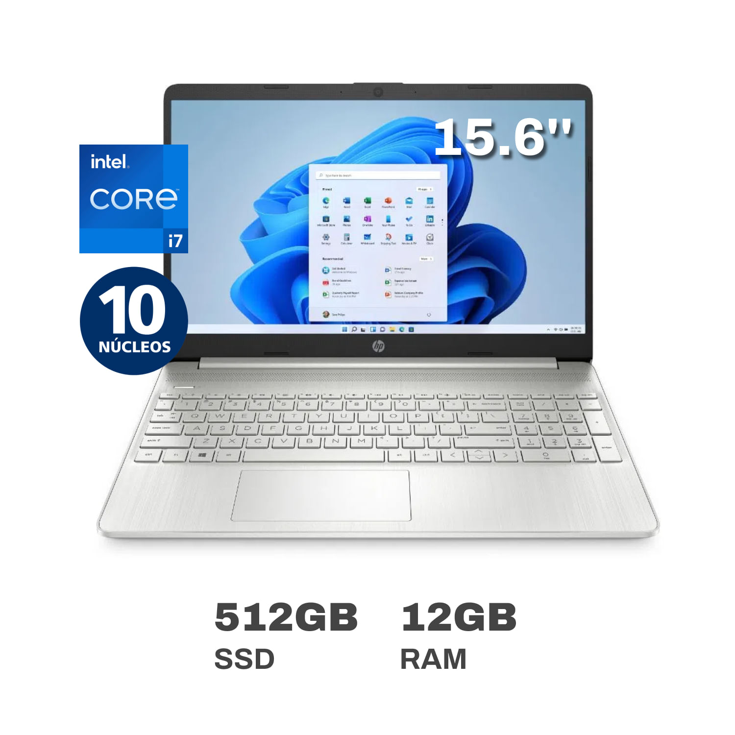 Laptop HP 15-dy5010la Intel Core i7 10 Núcleos 12GB RAM 512GB SSD 15.6""