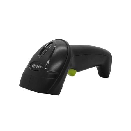 Lector de Codigo de Barras Laser SAT LD101R PLUS 1D Interfaz USB Con Base