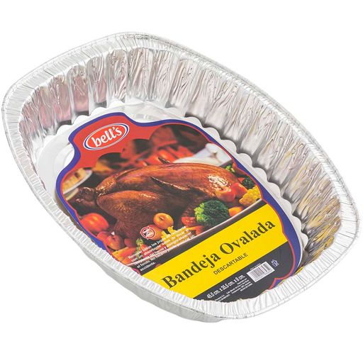 Bandeja De Aluminio De Pavo Ovalado 25-Pack