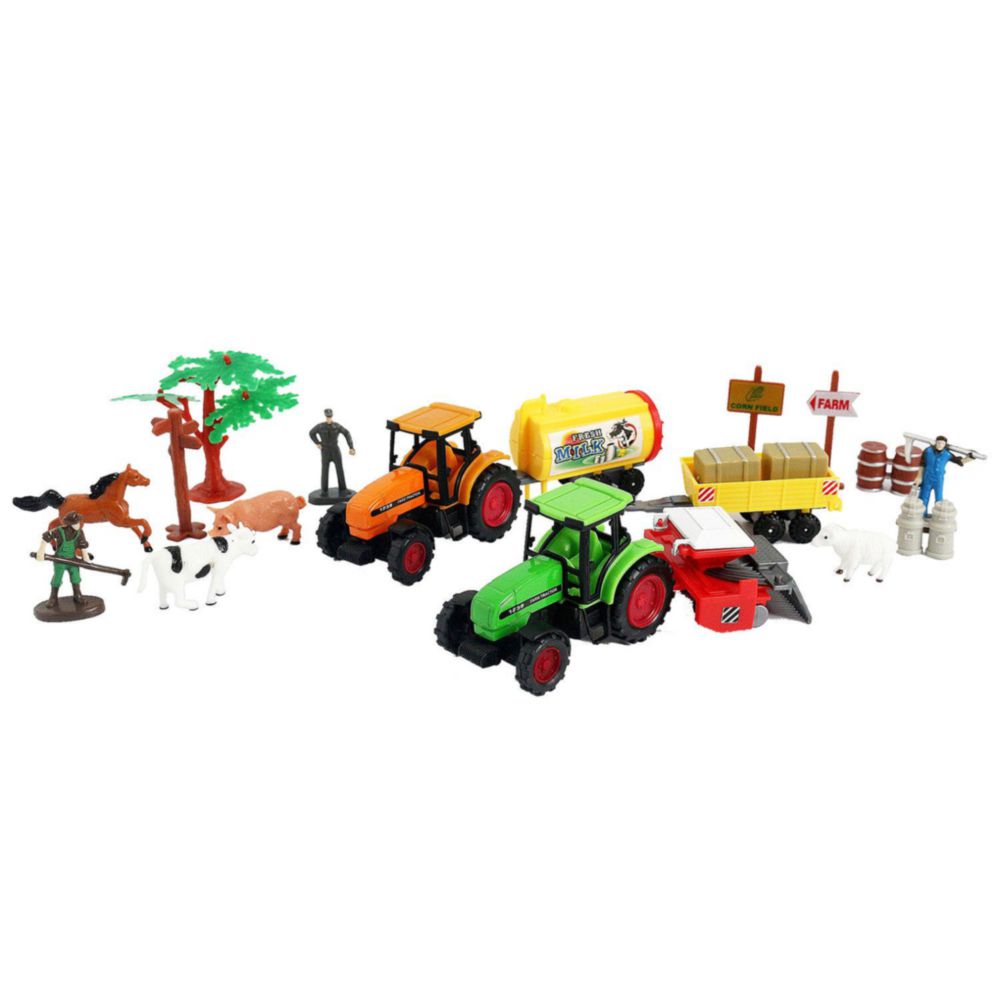 Set De Juego Express Wheels 20 Piezas De Granja Tractor Verde 32019 plazaVea Supermercado