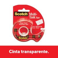 Cinta Adhesiva SCOTCH Multi-Task Cristal Dispensador 19mm x16.5mm
