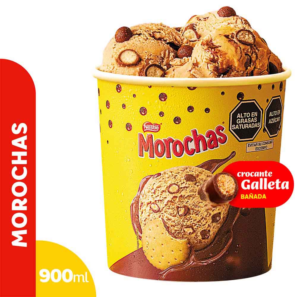 Helado D'ONOFRIO con Chocolate y Trozos de Galleta MOROCHAS Pote 900ml ...