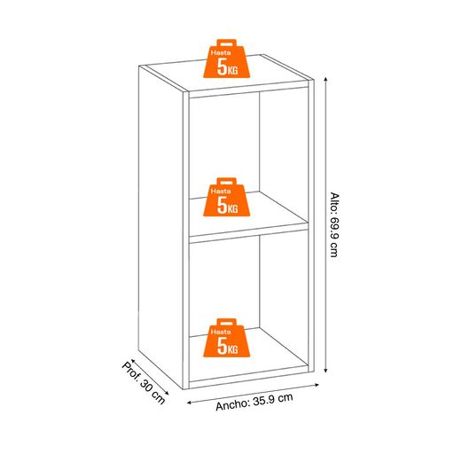 Estantería Modular Orange 3 Cubos Maple - Promart