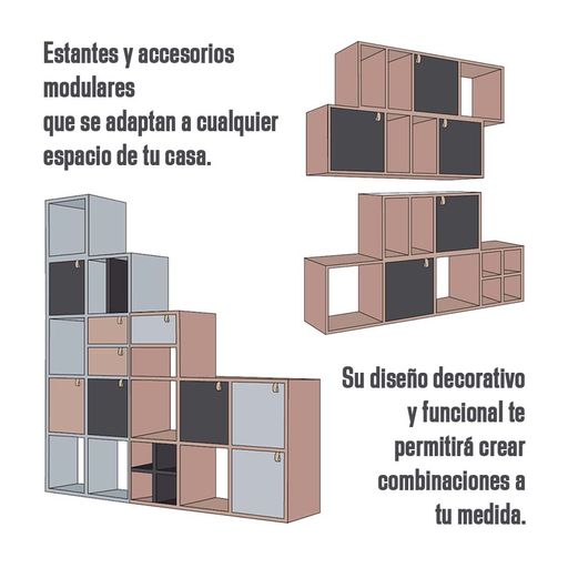 Estantería Modular Orange 3 Cubos Maple - Promart