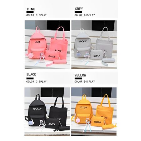 Mochila Juvenil Kawaii Mochila Aesthetic Set x 4 - Rosa