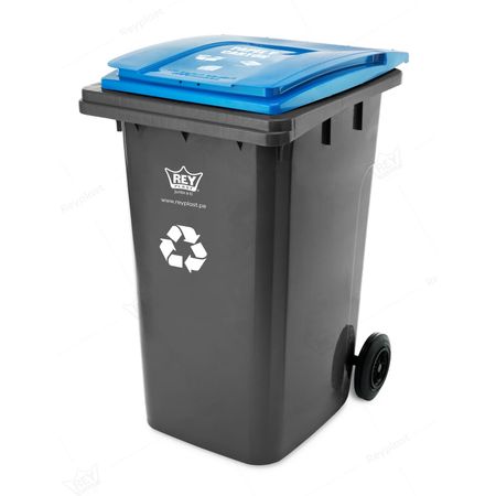 Tacho recolector 239 litros Papel y Cartón Reyplast
