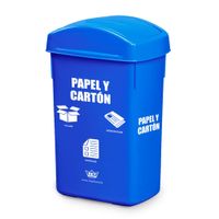 Papelera rectangular 27.8 litros Papel y Cartón Reyplast