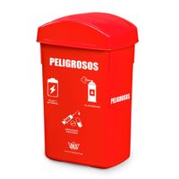 Papelera rectangular 27.8 litros Residuos Peligrosos Reyplast