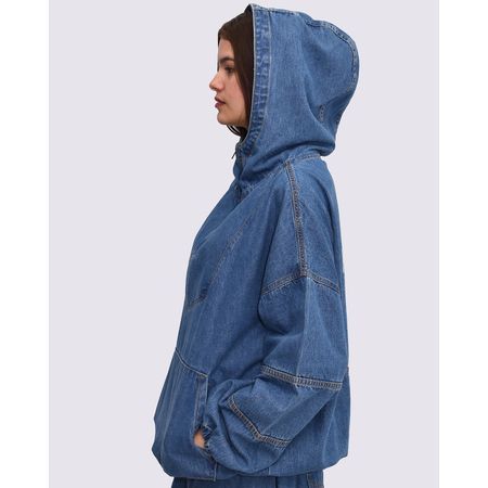 Polera Jean Oversized Unisex Azul Polera Jean Oversized Unisex M