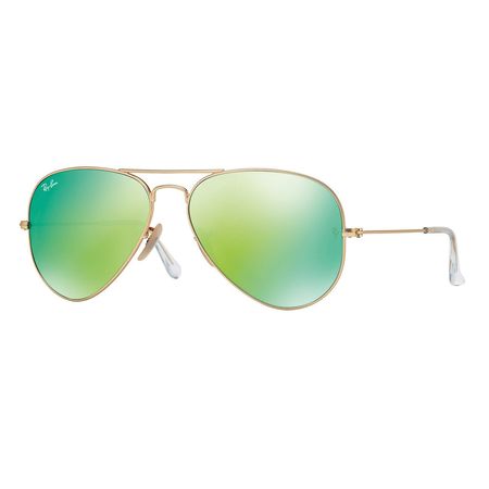 Lentes De Sol Ray Ban Aviador RB3025 11219 Flash Lenses Green Espejado