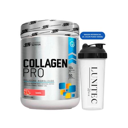 Colágeno Hidrolizado Universe Nutrition Collagen Pro 500g Sandía + Shaker